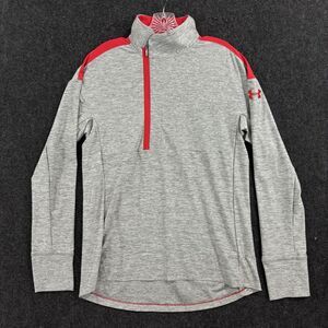 Under Armour Hotshot Pullover Women's Medium Gray 1/4 Zip Training Shirt